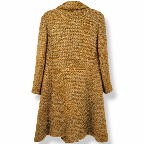 RARE VINTAGE 1960s Tweed Fit & Flare Peacoat Rust - Picture 10 of 16